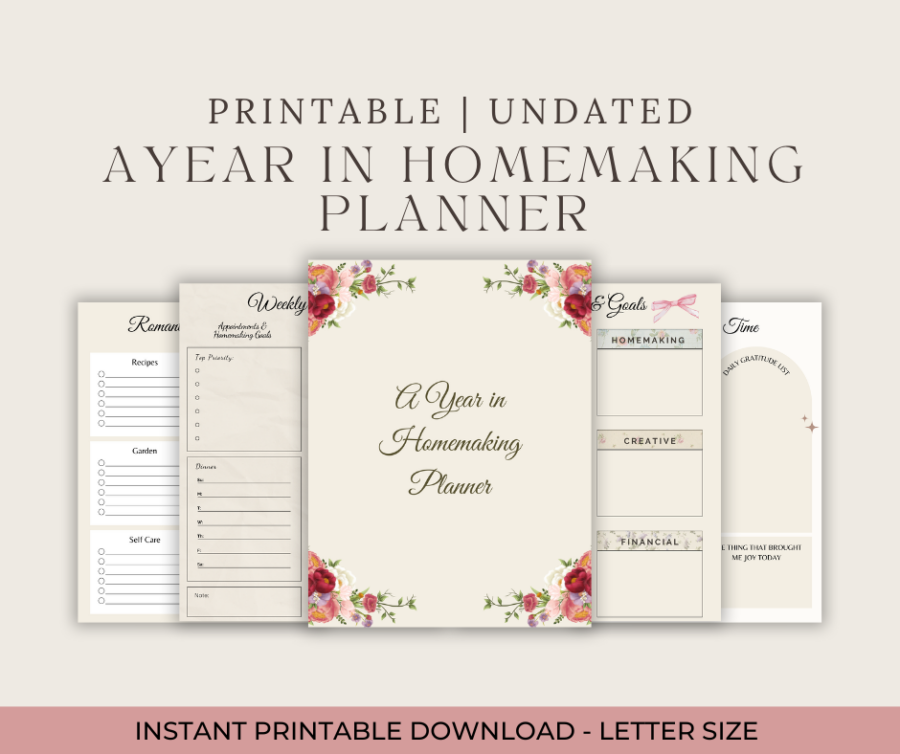 A Year In Homemaking Planner